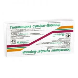 Гентамицина сульфат-дарница раствор д/ин. 4 % амп. 2 мл № 10