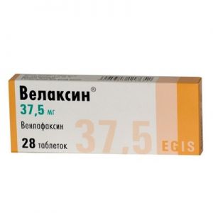 Велаксин капсулы пролонг. дейст. 37,5 мг № 28