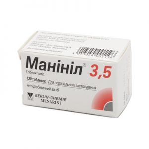 Манинил 3,5 таблетки 3,5 мг фл. № 120