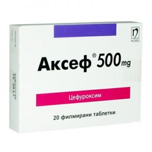 Аксеф таблетки п/о 500 мг № 20