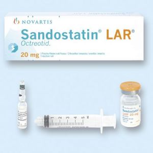 Сандостатин лар микросферы д/п сусп. д/ин. 20 мг фл., раств. в шприце 2,5 мл,+2 иглы