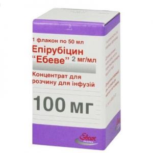 Эпирубицин эбеве концентрат д/п инф. раствора 100 мг фл. 50 мл