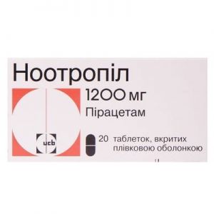 Ноотропил таблетки п/о 1200 мг № 20