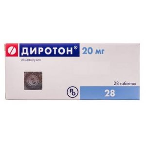 Диротон таблетки 20 мг № 28