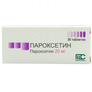 Пароксетин таблетки 20 мг № 30