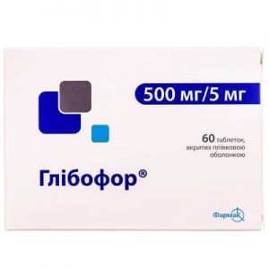 Глибофор таблетки п/пл.об. 500 мг/5мг № 60