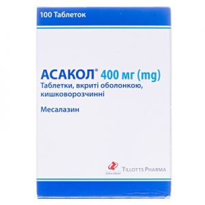 Асакол таблетки п/о кишечно-раств. 400 мг №100