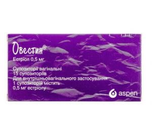 Овестин супп. вагинал. 0,5 мг № 15