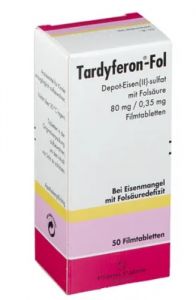 Гино-тардиферон (Tardyferon-Fol) таблетки пролонг., п/сах. обол. № 30
