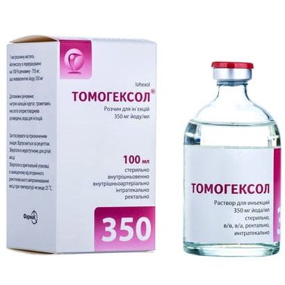 Томогексол фл. раствор д/ин. 350мг йода/мл 100мл