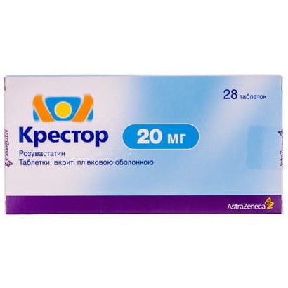 Крестор таблетки п/о 20 мг № 28